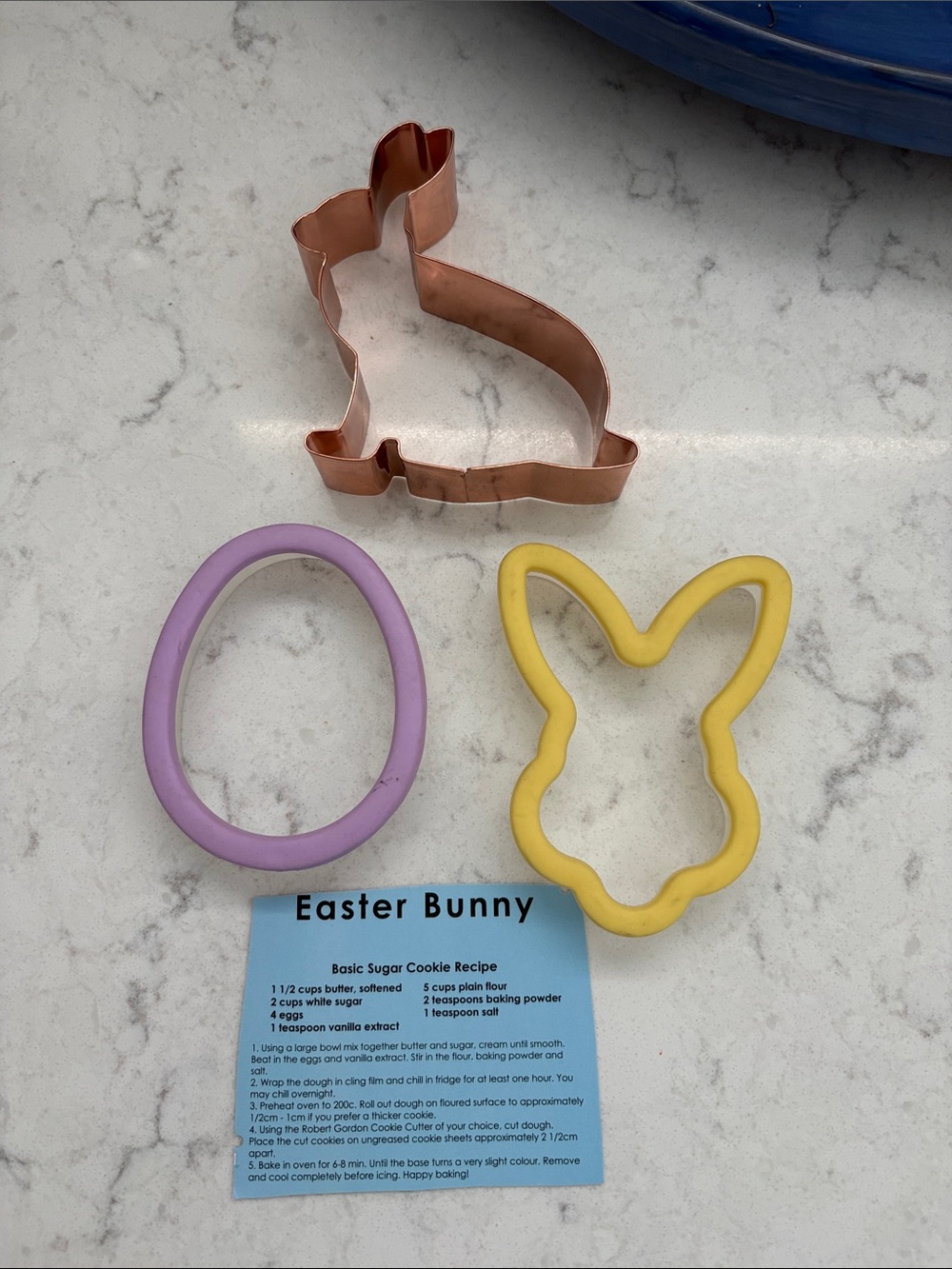 Easter Bunny Cookie Cutter Set - Yellow, Purple, Copper